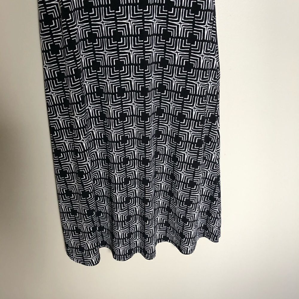 Axcess Black/White Geometric Print Midi Dress Size Small - Picture 8 of 12
